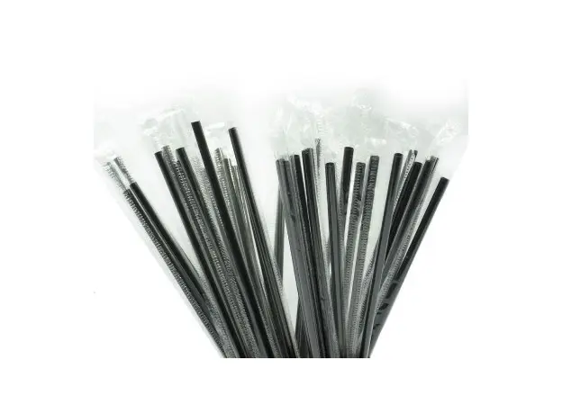 Καλαμάκια Μαύρα Jumbo Γρανιτας συσκευασμένα 1/1 500τμχ - Καλαμάκια Πλαστικά στην Ecocraft