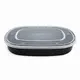 Black Microwave Container 1800 with Lid 50pcs - Microwave Containers στην Ecocraft