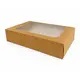 Κουτι platter Catering kraft με παραθυρο 38x26x8,7cm - Κουτιά Φαγητού στην Ecocraft
