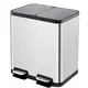 Κάδος Inox Διπλός με Πεντάλ 50L(25+25) με εσωτερικό κάδο. - Καλαθάκια WC και Πιγκάλ στην Ecocraft