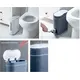 Waterproof grey plastic bin 8 L with sensor and built-in special handle - Toiler Trash Can and Toilet Brush  στην Ecocraft