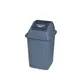Plastic grey bin 60L with PUSH lid - Trash Cans & Recycling Bins στην Ecocraft