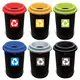 Plastic waste bin 50 L, round in 6 colors - Trash Cans & Recycling Bins στην Ecocraft