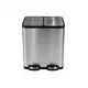 Κάδος Inox Διπλός με Πεντάλ 50L(25+25) με εσωτερικό κάδο. - Καλαθάκια WC και Πιγκάλ στην Ecocraft