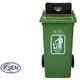 Plastic RAM Trash Can with Lid and Wheels 120L - Trash Cans & Recycling Bins στην Ecocraft