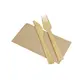 Ξύλινο κουβέρ φαγητού με Eco Kraft χαρτοπετσέτα σε Kraft φάκελο 100τμχ - Οικολογικά μαχαιροπίρουνα - κουβέρ στην Ecocraft