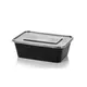 Black Microwave Container 500ml with Lid 100pcs - Microwave Containers στην Ecocraft