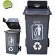 Κάδος ανακύκλωσης με πιεζόμενο καπάκι 240 L - Κάδοι Απορριμμάτων & Ανακύκλωσης στην Ecocraft
