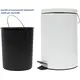 White Metallic Trash Can with Pedal 3L - Toiler Trash Can and Toilet Brush  στην Ecocraft