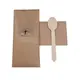 Ξύλινο Κουβέρ Μνημόσυνου Κουτάλι Με Craft Χαρτοπετσέτα Σε Craft Φάκελο 100τμχ - Οικολογικά μαχαιροπίρουνα - κουβέρ στην Ecocraft