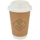 Paper Cup "Kraft" Double Wall Plastic Free 25pcs - Paper Cups στην Ecocraft