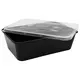 Black Microwave Container 750ml with Lid 100pcs - Microwave Containers στην Ecocraft