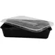 Black Microwave Container 500ml with Lid 100pcs - Microwave Containers στην Ecocraft