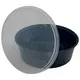 Μαύρο στρογγυλό δοχείο 10oz (300ml) με καπάκι 50τμχ - Σκεύη για Φούρνο Μικροκυμάτων στην Ecocraft