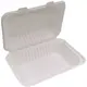 Biodegradable sugar cane container Rectangle 1000ml 22.8x15.2x8.1 with built-in lid 125pcs - Food Packaging  στην Ecocraft