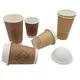Paper Cup "Kraft" Double Wall Plastic Free 25pcs - Paper Cups στην Ecocraft