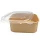 Food container Kraft Square 1000ml - 50pcs - Salad Bowls στην Ecocraft