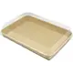 Σκεύος για Sushi Νο24 Kraft με καπάκι (26x19x2,4cm) 50ΤΕΜ - Συσκευασία για Sushi στην Ecocraft