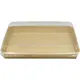 Σκεύος για Sushi Νο24 Kraft με καπάκι (26x19x2,4cm) 50ΤΕΜ - Συσκευασία για Sushi στην Ecocraft