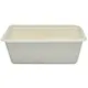 Biodegradable cane container Rectangle 800ml 18x12.8x5.7 with built-in lid 125pcs - Biodegradable Sugar Cane Containers  στην Ecocraft