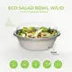 Biodegradable Round Cane Salad Bowl BW 900ml (19.5X5.2) 125pcs - Biodegradable Sugar Cane Containers  στην Ecocraft